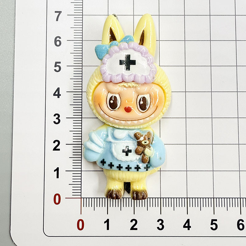 漫画キャラクター変装ラブブDIY樹脂アクセサリー携帯電話ケース冷蔵庫マグネットキーホルダーヘアピン材料卸売|undefined