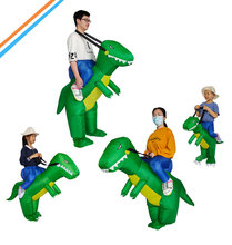 万圣节骑行恐龙充气服装表演道具玩具亲子人偶服饰充气恐龙充气服