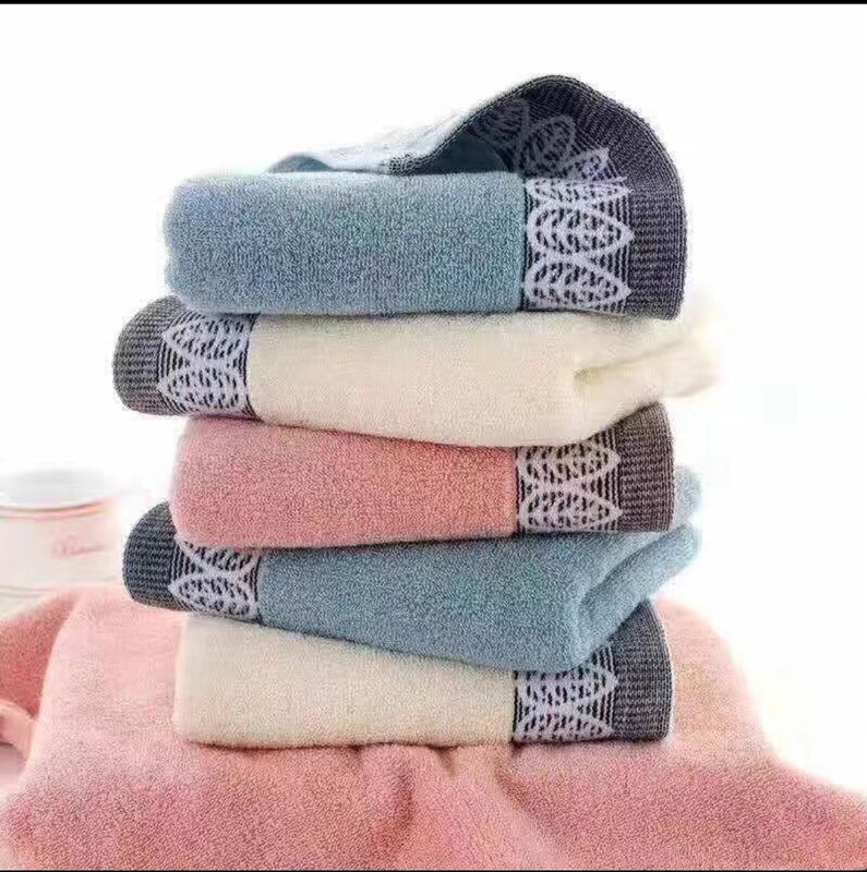 Factory wholesale checkered leaves cotton towel household absorbent lint running Jianghu face towel promotional gifts logo Factory wholesale checkered leaves cotton towel household absorbent lint running Jianghu face towel promotional gifts logo