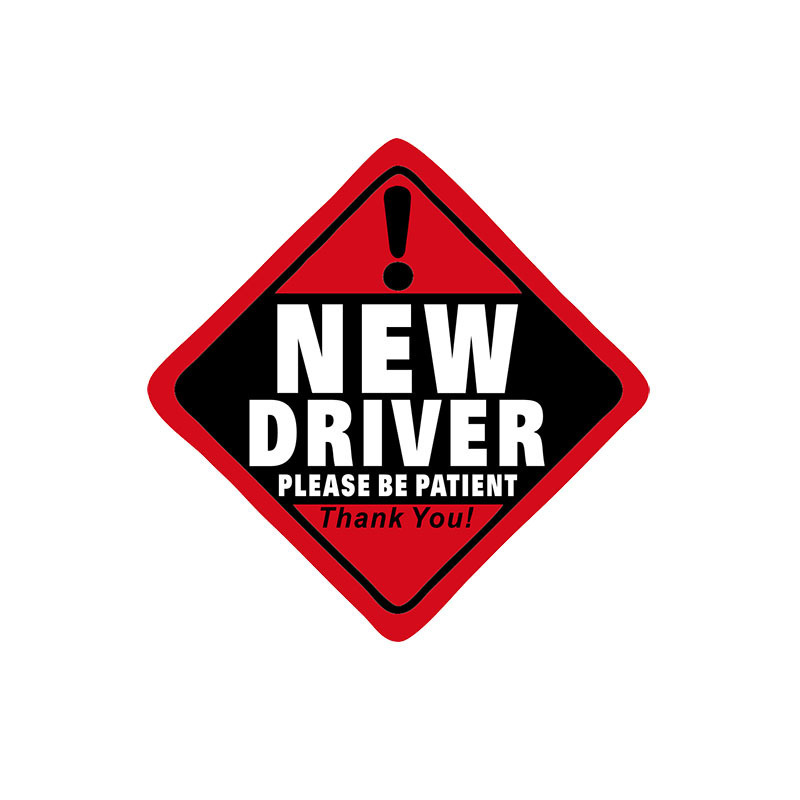 New driver初心者運転車シール初心者運転実習標識車シール女性運転手警告車シール|undefined