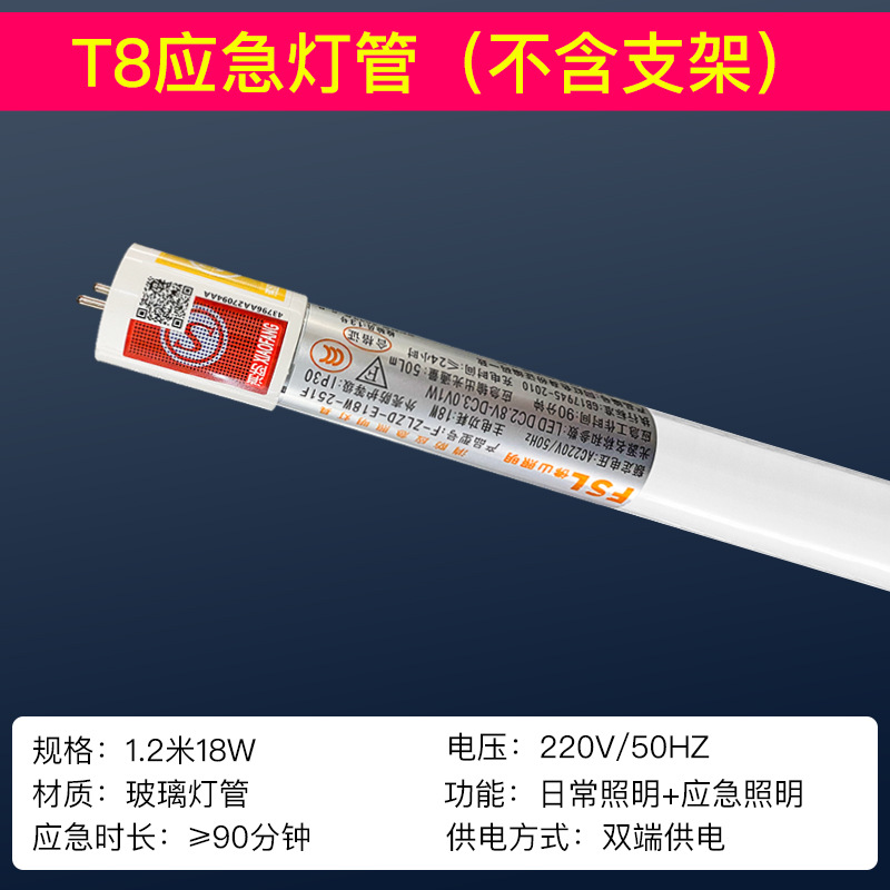 FSL Foshan iluminación LED tubo de lámpara de emergencia de incendio T8 1m2 garaje subterráneo lámpara de almacenamiento de lámpara de emergencia