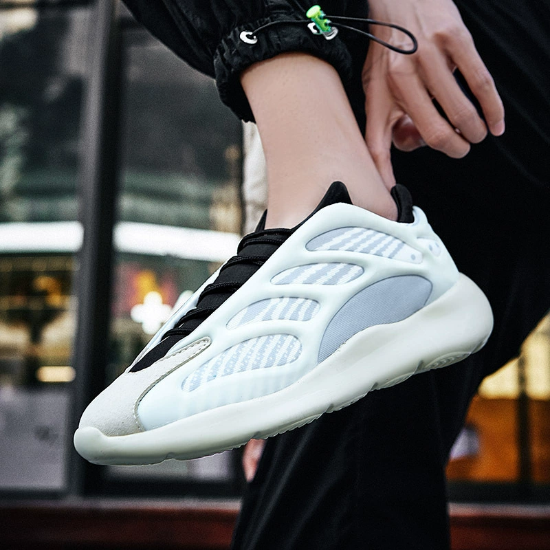 Кроссовки с кокосовым принтом, ретро-кроссовки в стиле скелетон, светящиеся модные парные кроссовки, кроссовки в стиле "папа", спортивная и повседневная мужская обувь