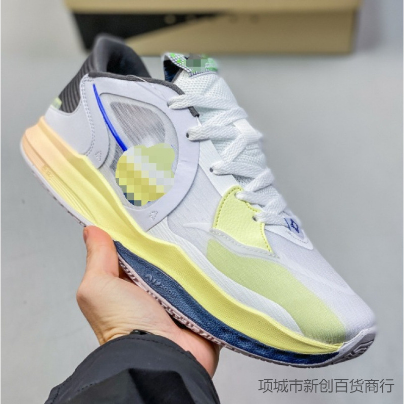 High-quality Kyrie 5 basketball shoes with SpongeBob mesh, breathable, unisex outdoor training shoes, casual sports shoes
