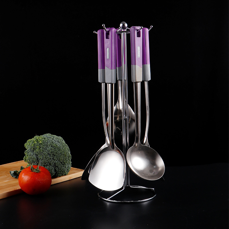 Stainless steel kitchenware set stir-frying heat-insulated thickened…