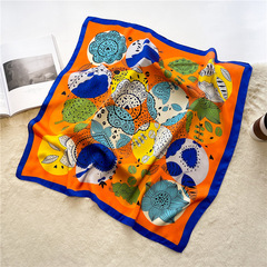70X70cm Small Silk Scarf Trendy Fashion Scarf Wholesale Simulated Silk Square Scarf Multiple Options Available Versatile Stylish Scarf