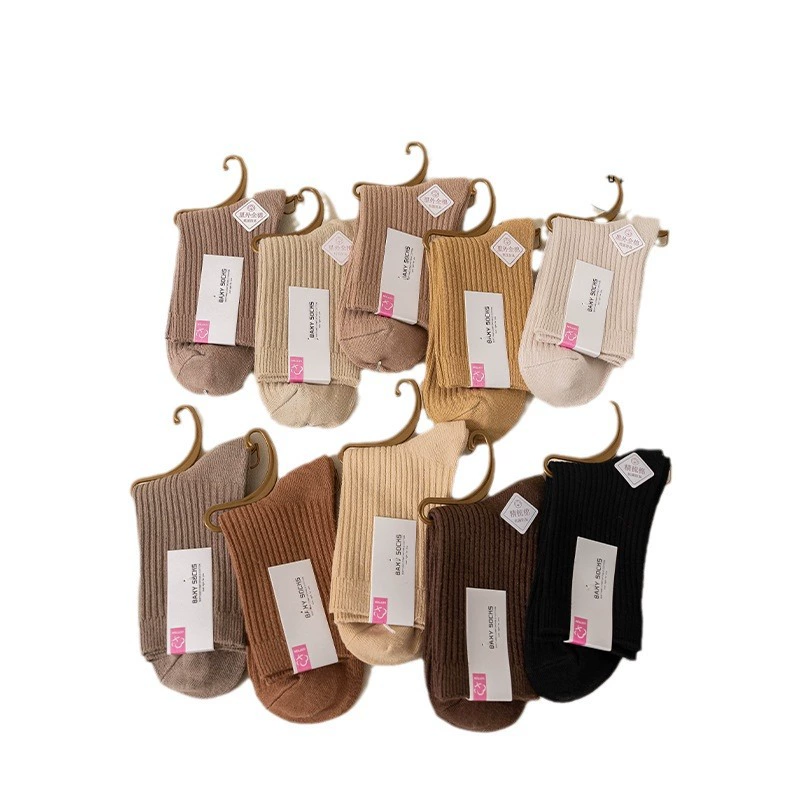 Knee Socks, Japanese style, 100% cotton, mid-length, sweat- and odor-absorbing