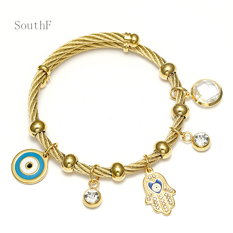 Cross-Border Religious Fashion Versatile Stainless Steel Bracelet, Direct Wholesale from Manufacturer, Ancient Greek Titanium Steel Wire Bracelet