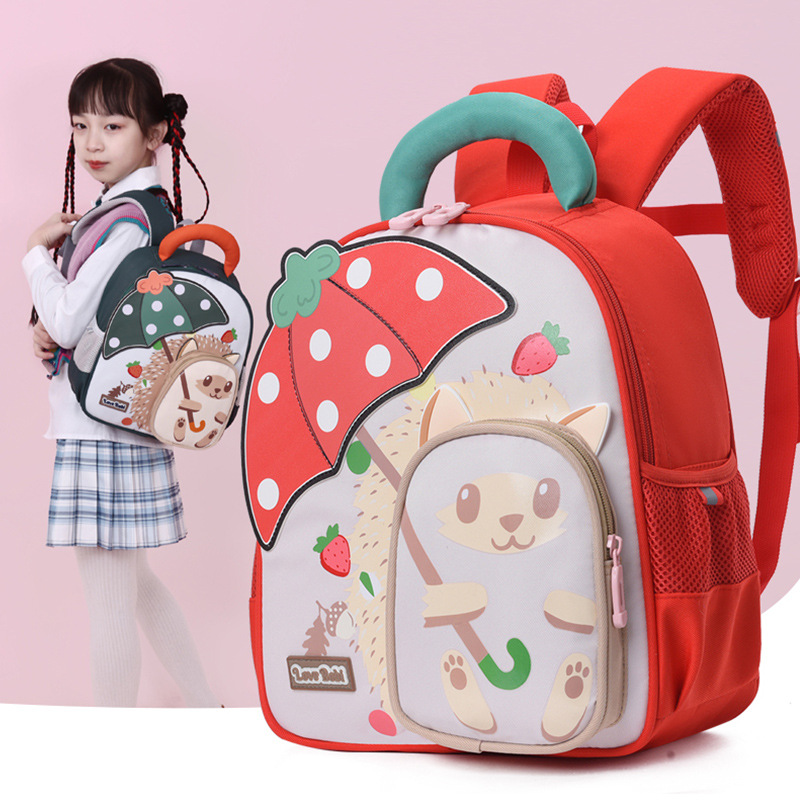 Mochila escolar de jardín de infantes para niños Mochila de preescolar de dibujos animados pequeño erizo