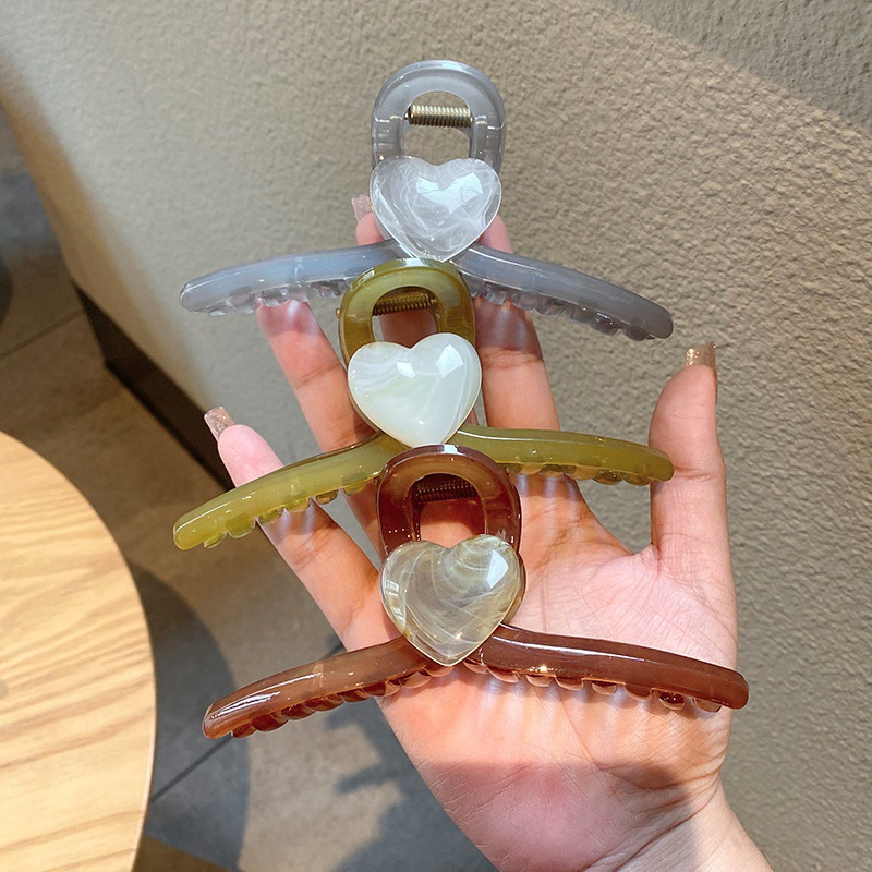 La jalea de color antideslizante horquilla trasera cabeza clip agarre no duele el pelo updo gran tiburón clip tocado accesorios para el cabello fruta