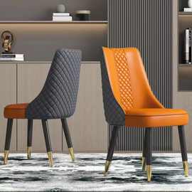 餐椅轻奢家用靠背高级皮设计感北欧现代意式ins天鹅椅餐厅椅子