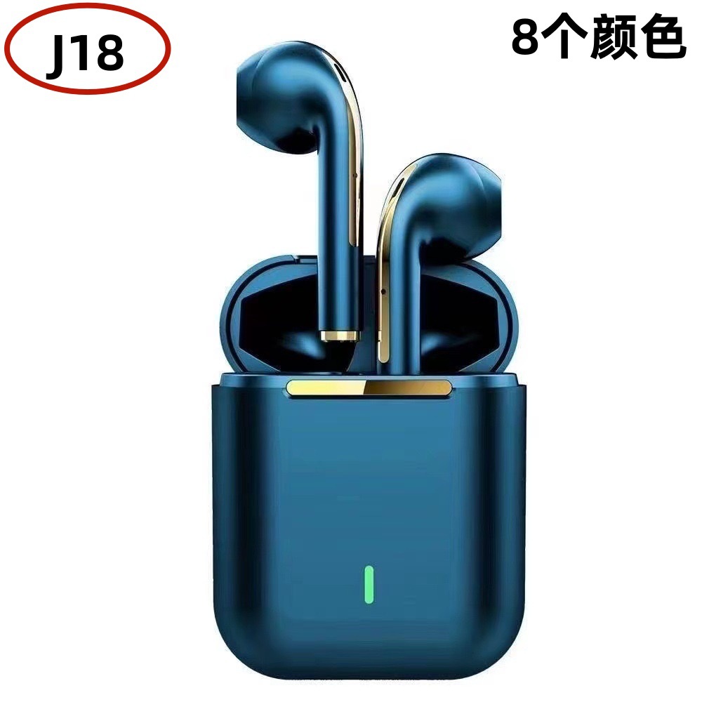 跨境私模 j18蓝牙耳机TWS真立体无线运动双耳入耳式降噪超长续航