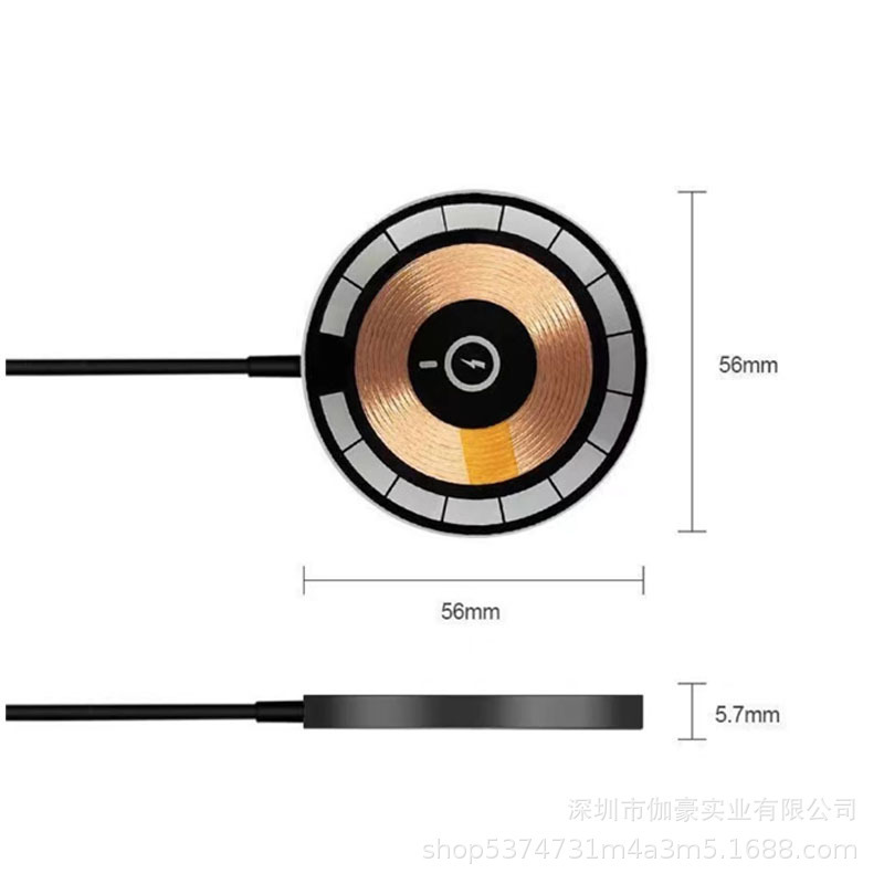 超薄型磁気充電器ワイヤレス充電透明磁気ワイヤレス急速充電 1 対 2 15 ワット磁気ワイヤレス充電器|undefined
