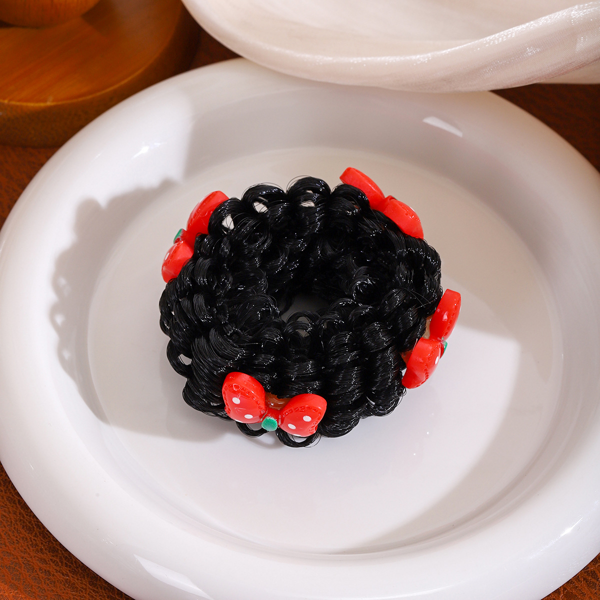 Nuevo anillo de pelo de dibujos animados para niños verano relajado bola cabeza peluca anillo de pelo princesa cabeza de bebé flores de cabello aparatos de pelo