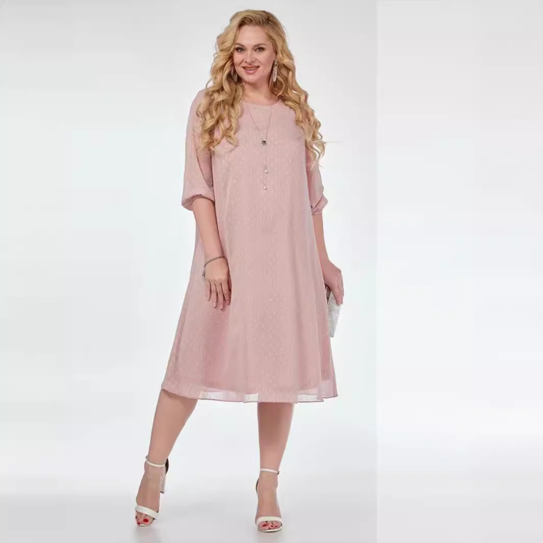 summer fuchsia plus size dress
