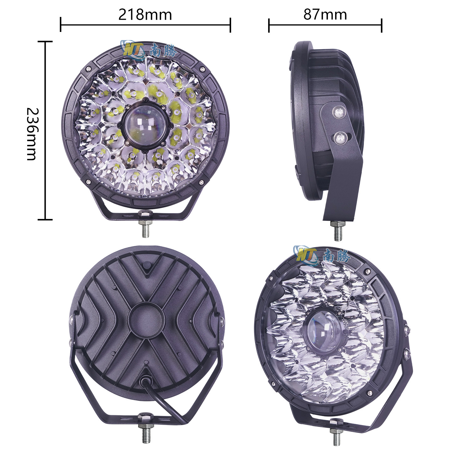 Spotlight LED de automóvil Spotlight SUV de alta potencia Spotlight de camión Spotlight de barco Spotlight de barra frontal de SUV Spotlight de techo Super Brillante