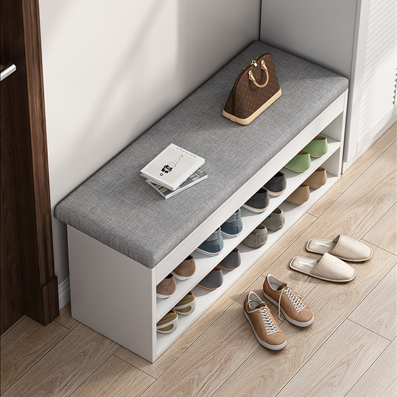 Taburete de cambio de zapatos en la puerta, estante de zapatos domésticos pequeño y estrecho, simple y ahorro de espacio, almacenamiento de artefactos mágicos, taburete de zapatos y gabinete de zapatos a prueba de polvo