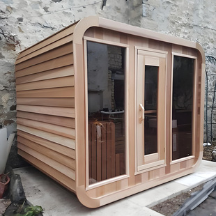 Solid Wood Steam Room Electric Sauna Fir/Red Cedar, Health Cabin