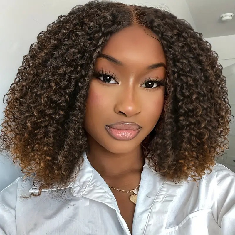 Frente de encaje Bob wig Europa y América transfronteriza África pequeña explosión negro frente encaje natural cubierta de cabello