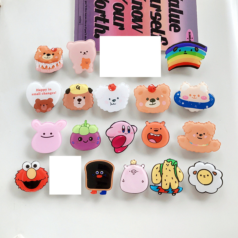 Cross-border foreign trade special-shaped cartoon glue drop airbag bracket creative lazy desktop folding telescopic mobile phone bracket wholesale