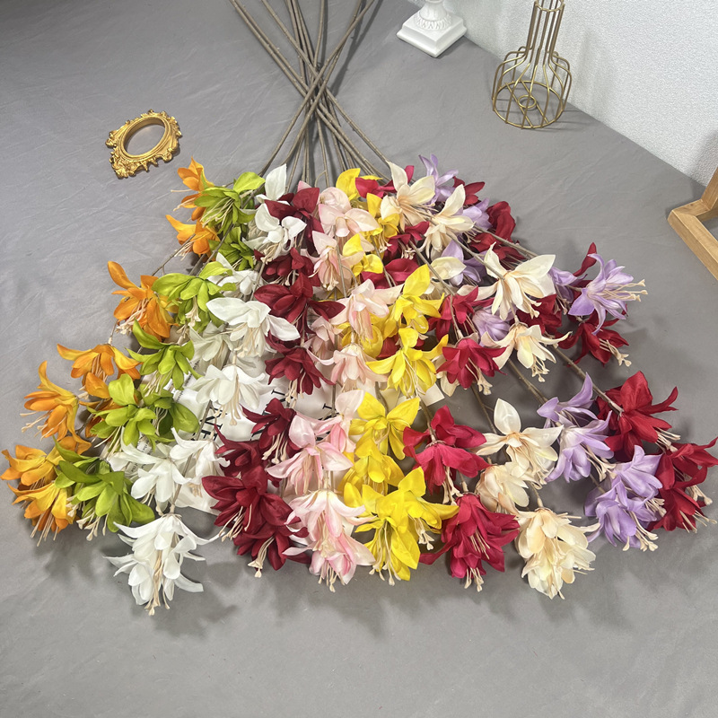 2 Fork Wind and Rain Orchid High Branch Orchid Wedding Auditorium Welcome Area Flower-arranging Fake Flower Commercial Photography Beauty Props Simulation Flower