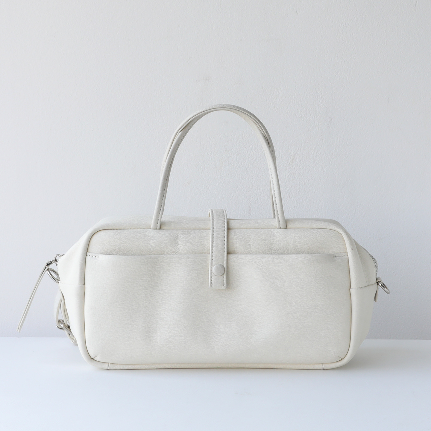 Retro Commuter Vegetable-Tanned Sheepskin Boston Handbag, Versatile Shoulder & Crossbody Women's Soft Bowling Bag - Thumbnail 7