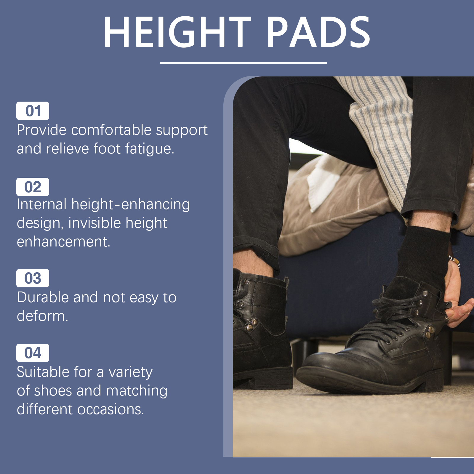 Einlegesohle, rutschfeste, verschleißfeste Stützkörperpflege für den Außenbereich, langlebige, atmungsaktive Einlegesohle_voghion.com