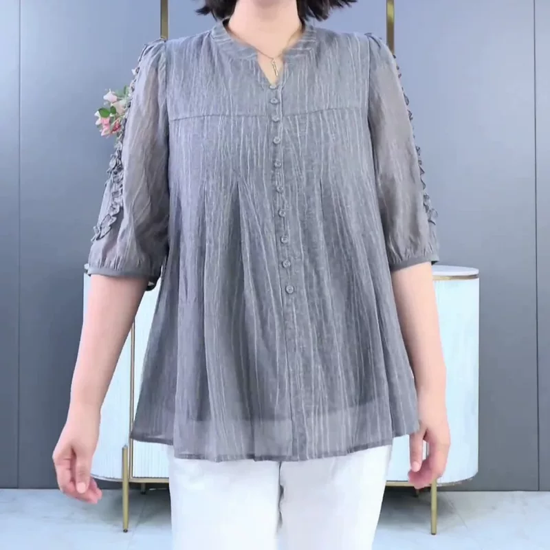 Модная рубашка для мамы, осенняя, оверсайз, plus size