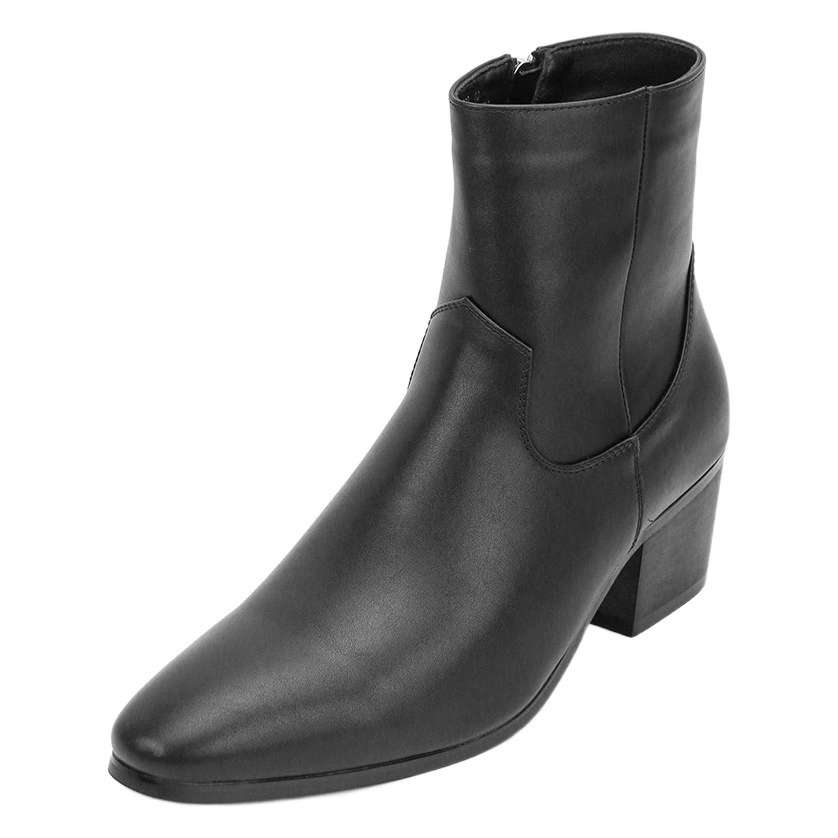 Мужские модные сапоги на высоком каблуке