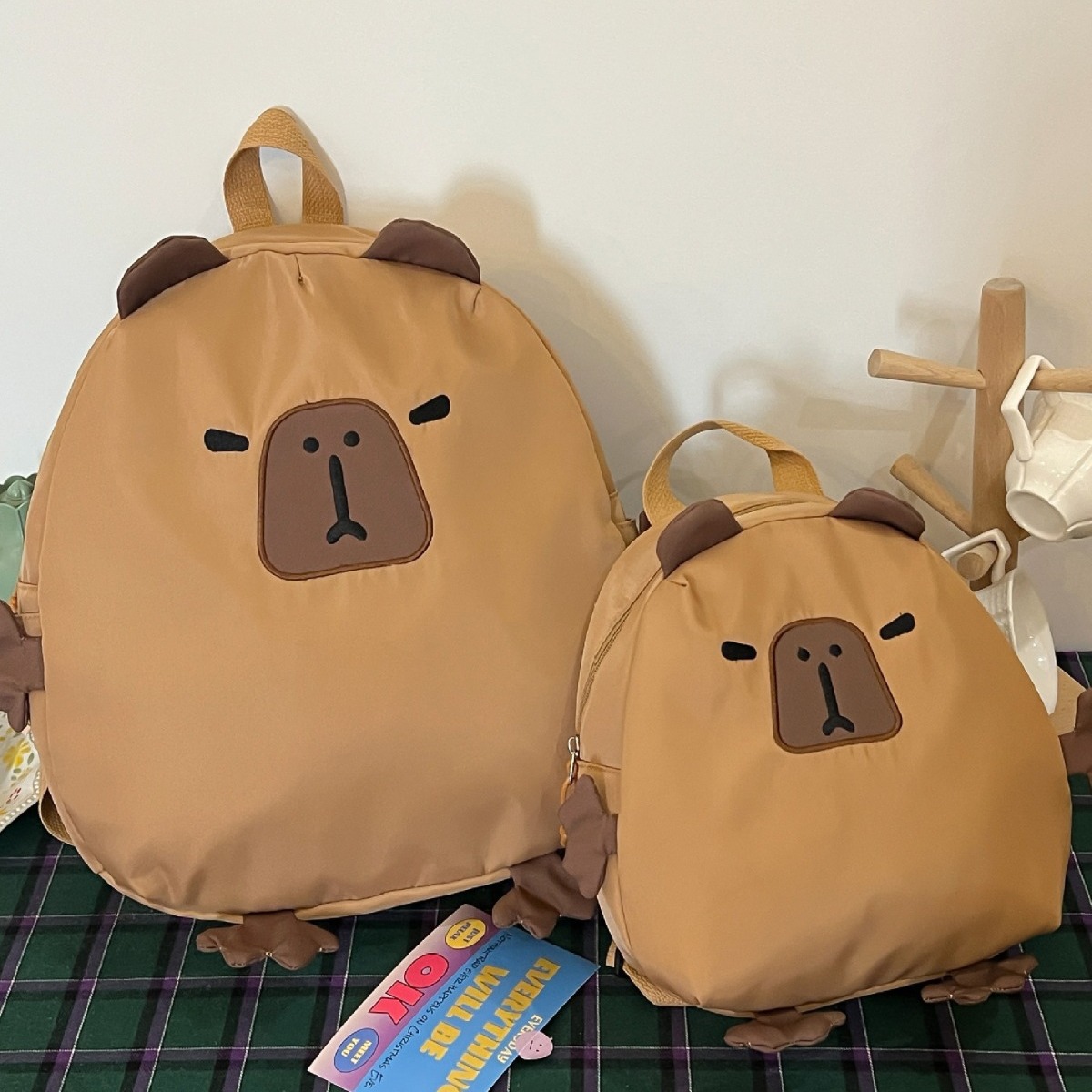 兒童書包卡通小熊幼兒園女孩外出背包男童學生雙肩包親子旅遊背包