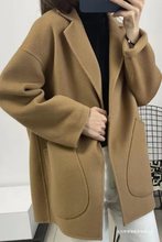 2025新款秋冬反季短款收腰宽松小个子显瘦双面大衣女