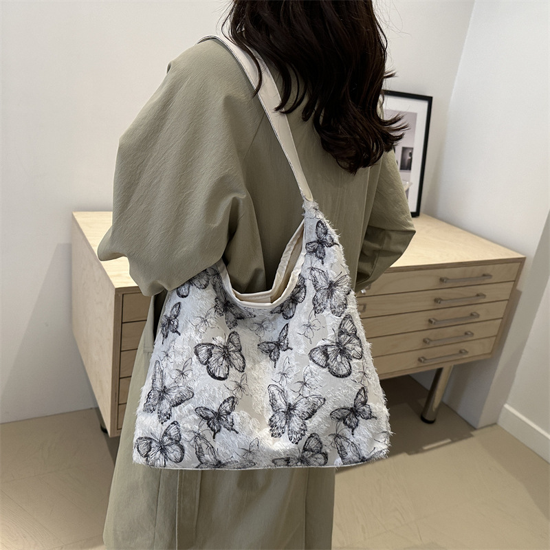 Bolsa de mujer de Mori, bolso de hadas de encaje fresco de verano, bolso de hombro de tela original.