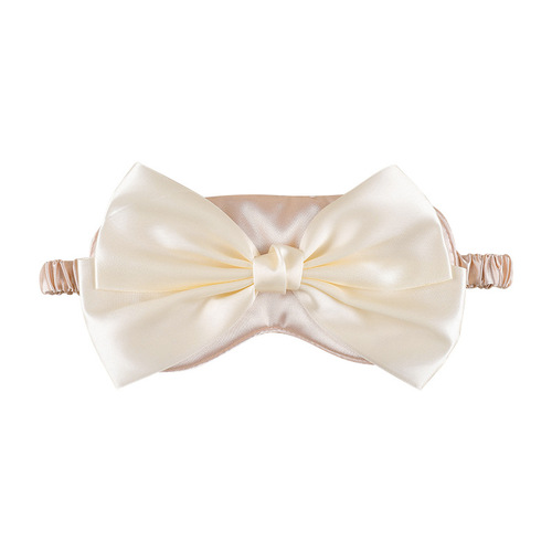 Simulated silk bow eye mask for sleep, special for abstinence students, cute and comfortable eye protection, sleep blackout eye mask for women