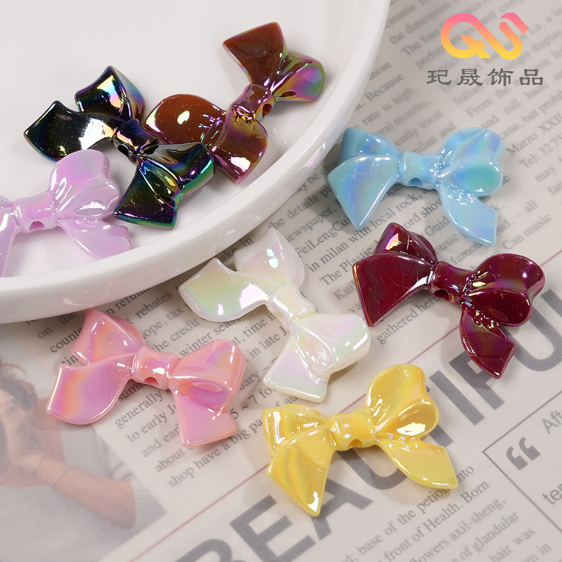 Ab Colorful Macaron Solid Color Perforated Ribbon Bow DIY Bowknot Phone Chain Bracelet Jewelry Accessory Materials Ab Colorful Macaron Solid Color Perforated Ribbon Bow DIY Bowknot Phone Chain Bracelet Jewelry Accessory Materials
