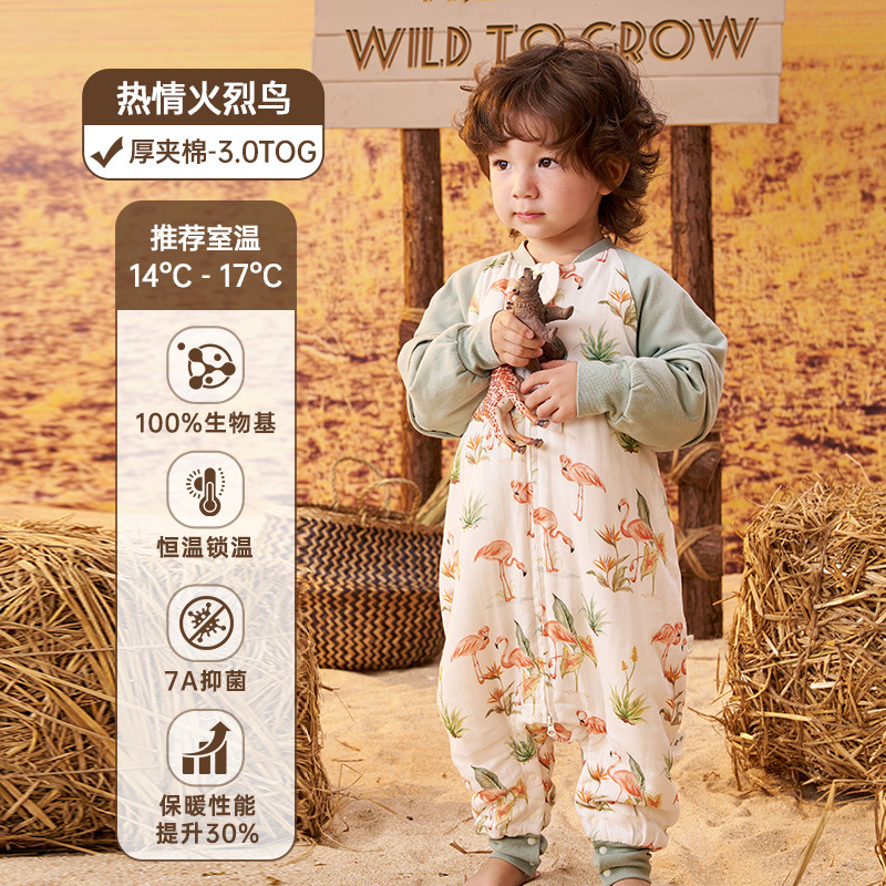 厚夹棉热情火烈鸟-推荐室温14-17℃ / S码（推荐身高65-80cm）