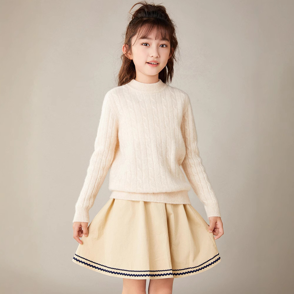 Children's woolen knitted base body-friendly sweater for men and…