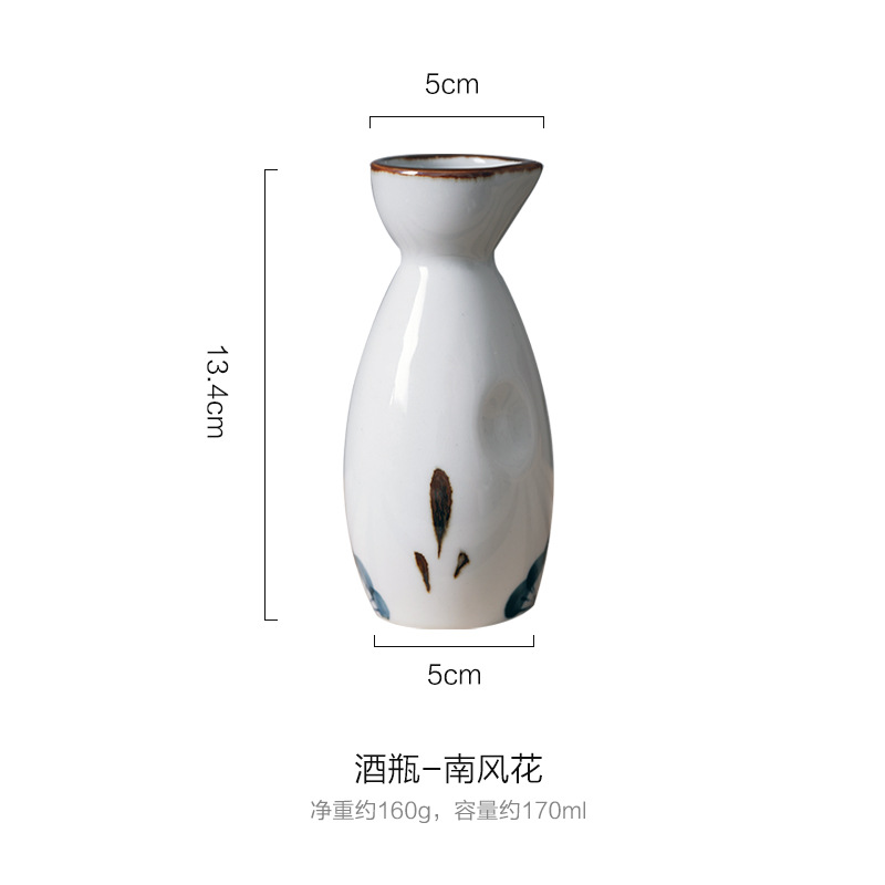 Estilo japonés botella de vino de sake traje de restaurante casero vintage dispensador de vino de cerámica separador de vino Vino Blanco taza de té jarrón