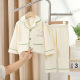 Autumn 2024 Girls' Pajamas Long-sleeved Trousers Children's Home Clothes Boys' Class A Cardigan suit Class A Cotton