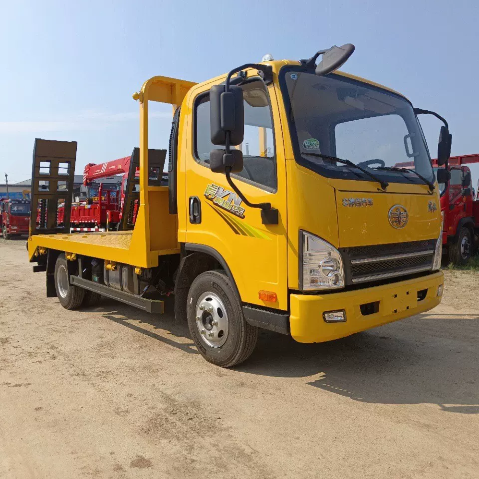 蓝牌平板拖车价格  解放牌CA5040TPBP40K61L2E6A84型平板运输车
