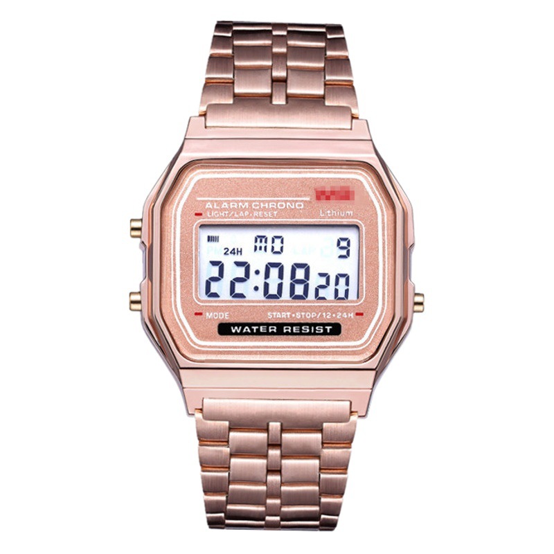 Foreign Trade Popular Led Digital Watch Wr F91W Steel Band A159 Harajuku Style Fashion Watch Multi-Functional Student Watch