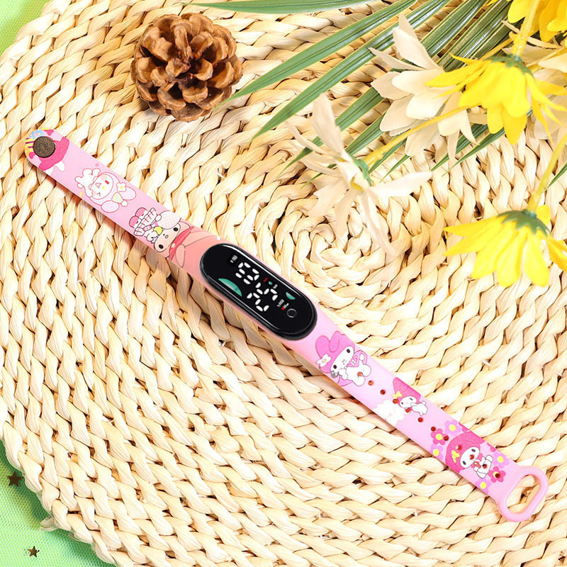 2024 explosión de chatarra oso de café M9 impresión pulsera relojes de pulsera niños estudiantes moda lindo reloj electrónico LED