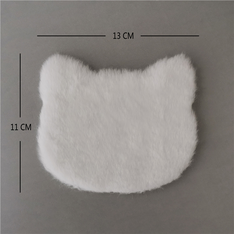 Plush Mat High-end, Wú Pǐnpái/Wú Zhùcè Shāngbiāo Car Carpet - white-cat-1113cm