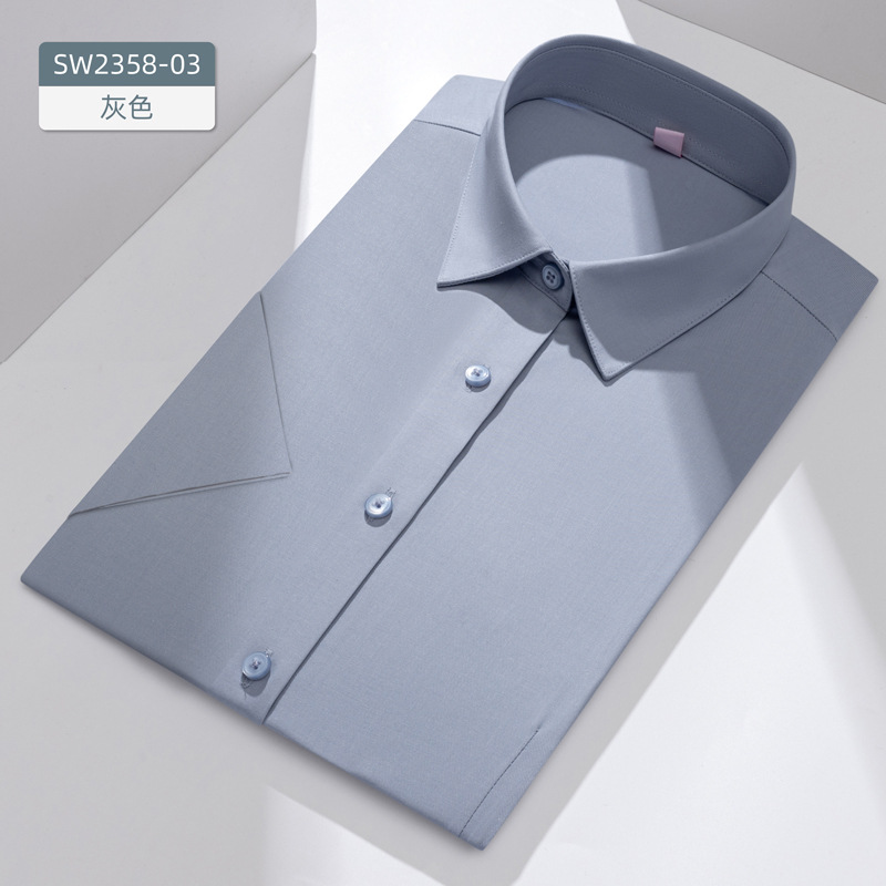 Modal de tres pruebas camisa de ropa de trabajo blanca de las mujeres de negocios sin planchar de manga larga de fácil cuidado camisa de cuello blanco mono de las mujeres image 13