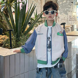 男童连帽外套开衫春秋2025新款儿童秋装帅气时髦潮小男孩秋季上衣