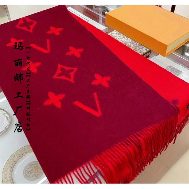 首发大牌经典款黑灰羊绒围巾小红书网红直播披肩时尚百搭保暖围脖|undefined
