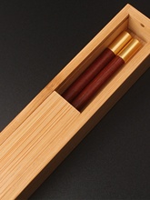 红檀木家用筷子实木餐具公筷无漆无蜡便携竹木筷盒筷免费刻字