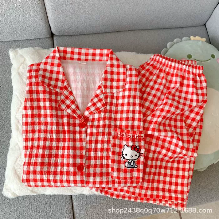Hello Kitty, summer cotton thin pijama, set