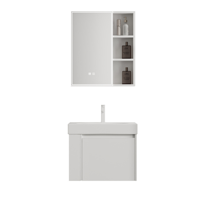 espesar panal de abeja espacio aluminio lado abierto almacenamiento pequeño gabinete de baño combinación cerámica lavabo lavabo lavabo lavabo