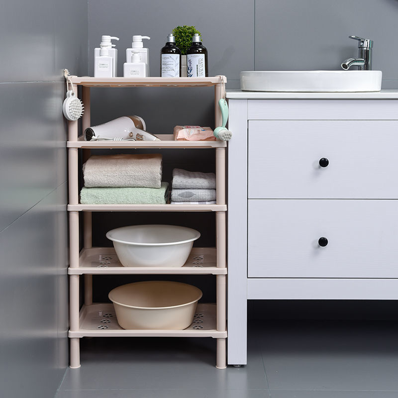 Bathroom Storage Rack Bathroom Storage Rack Bathroom Toilet Basin Rack Plastic Storage Rack Tripod Floor-Standing