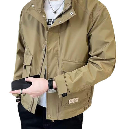 Men's Spring and Autumn Outerwear, Trendy Brand Fashion Stylish Top, High-end Workwear Jacket Clothing