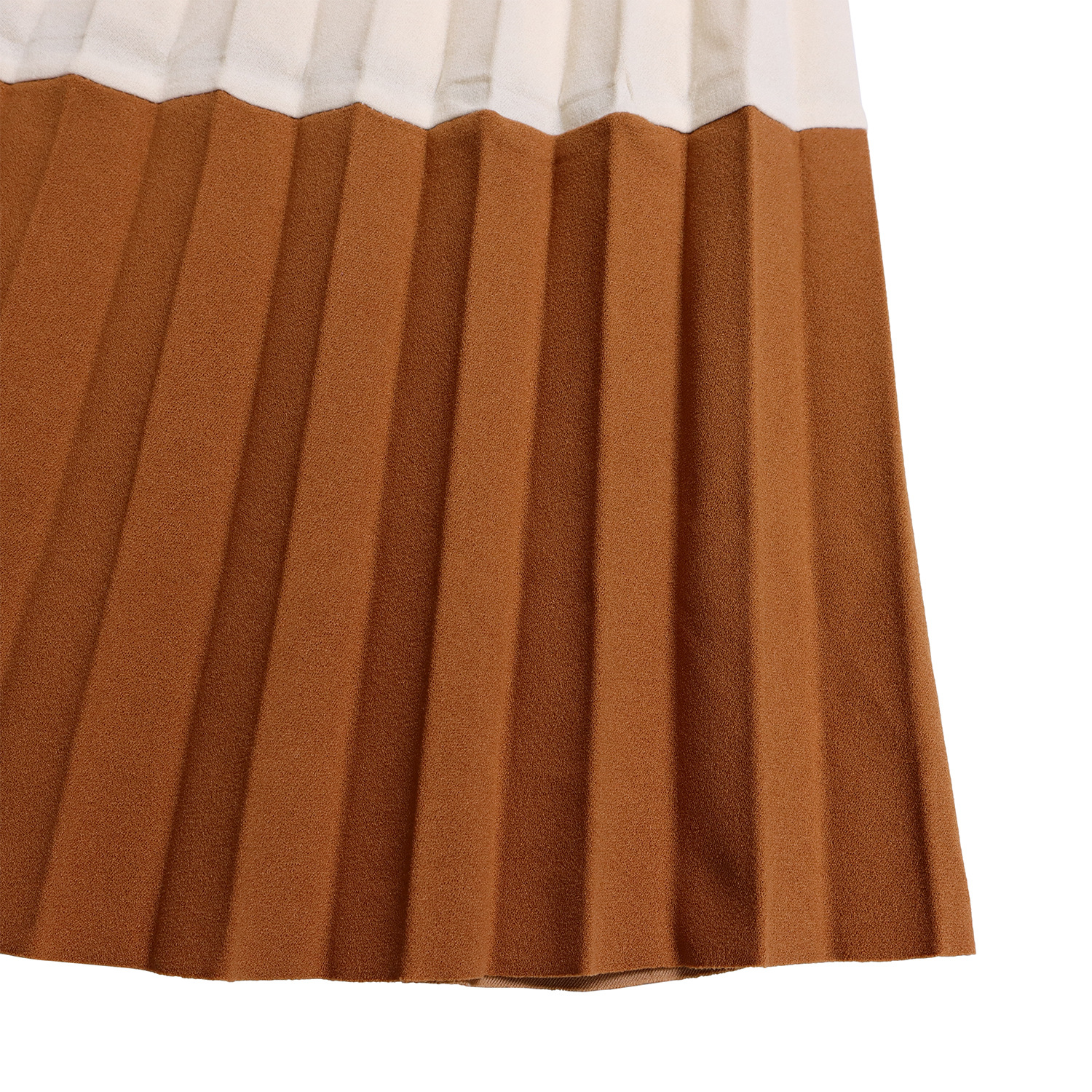 Abbigliamento da donna Autunno e inverno Moda Completo colletto elegante abito plissettato_voghion.com